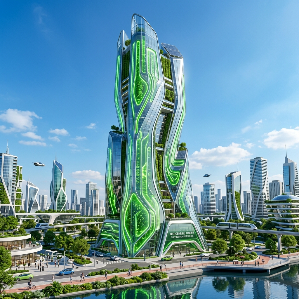 Carbon Bio-Façade Architectural Integration
